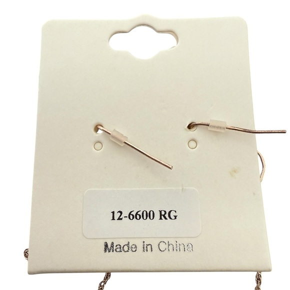 Viola Rose Gold Necklace and Earring Set - Picture 3 of 4